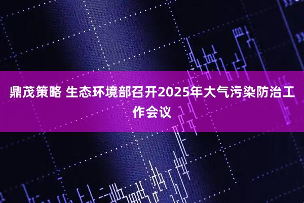 鼎茂策略 生态环境部召开2025年大气污染防治工作会议