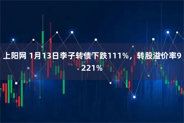 上阳网 1月13日李子转债下跌111%，转股溢价率9221%