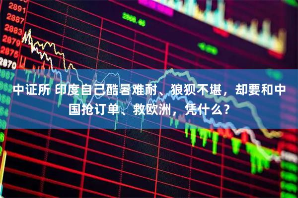 中证所 印度自己酷暑难耐、狼狈不堪,却要和中国抢订单、救欧洲,凭什么?